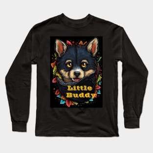 Dog In Pocket Funny Puppy For Dog Lovers Long Sleeve T-Shirt